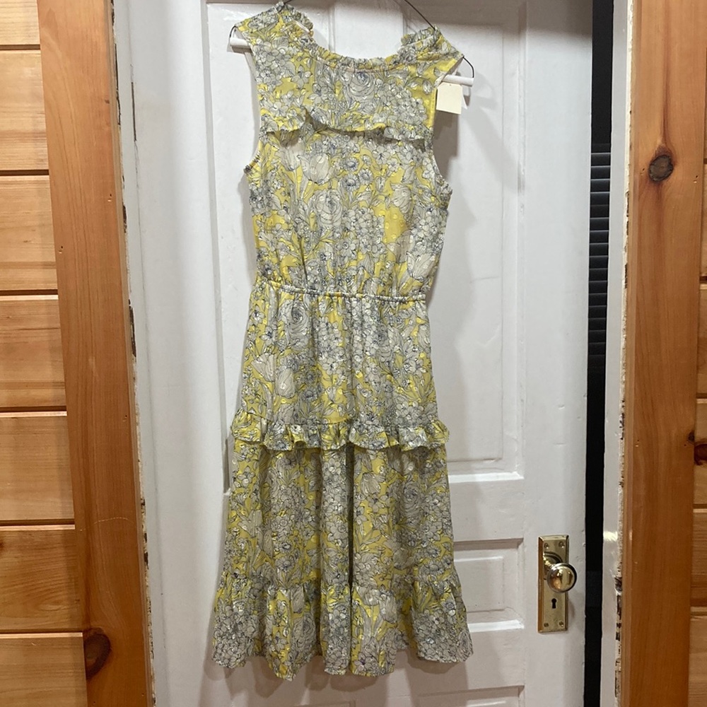 Blue and yellow dress
